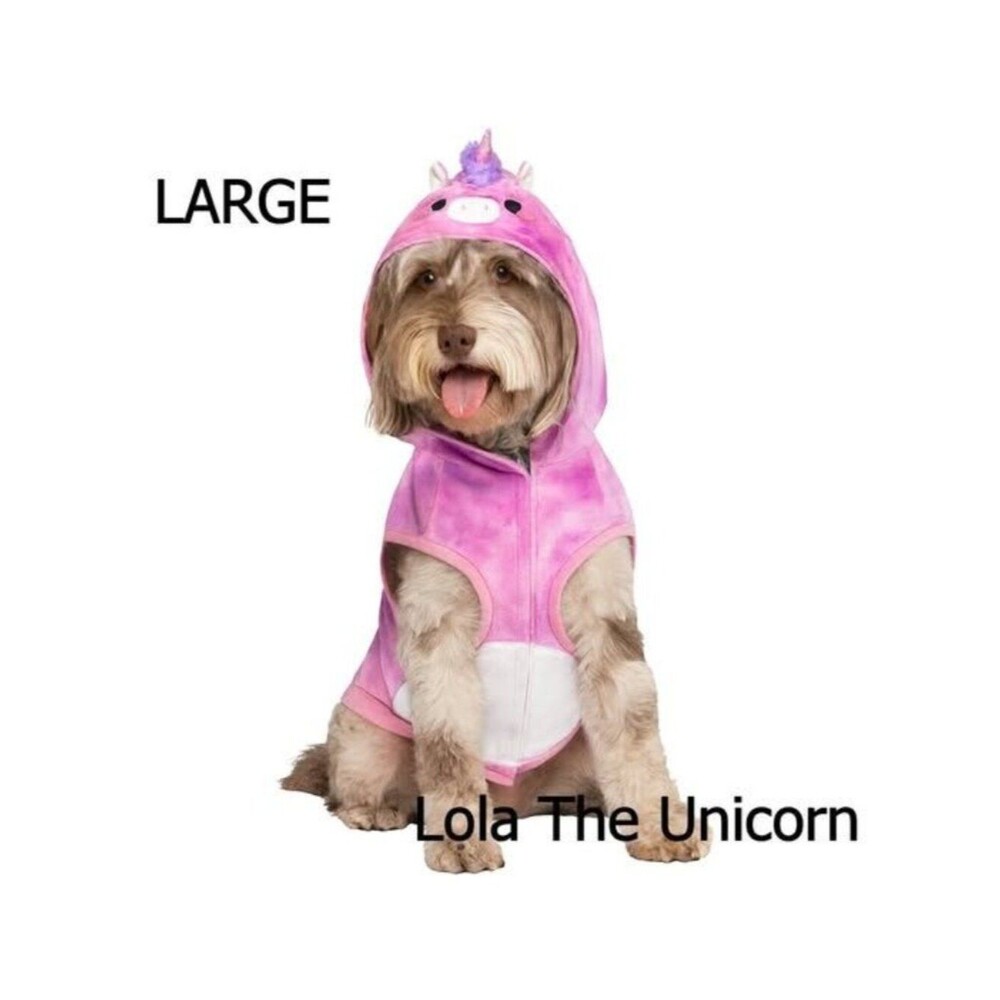 New L squishmallows Lola the unicorn dog hoodie - Picture 2 of 8